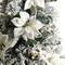 4ft. Pre-Lit Flocked Artificial Christmas Tree in Decorative Urn, Warm White Lights